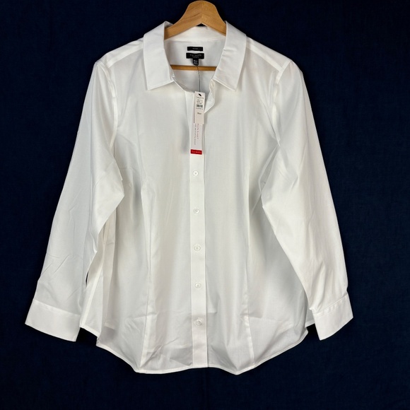 NWT Chico's No Iron Long Sleeve Button Up Tunic Shirt 18WP Breathable Minimalist - Picture 1 of 9